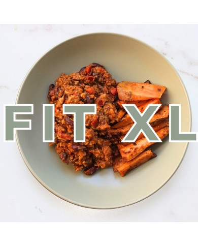 Fit XL - CHILI PICANTE DE CARNE CON FRIJOLES Y BONIATO ASADO