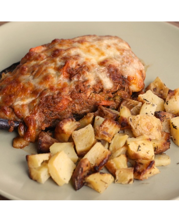 BERENJENA RELLENA DE ATÚN CON PATATA