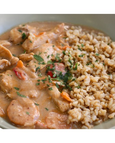 CURRY ROJO DE POLLO CON ARROZ INTEGRAL CURRY ROJO DE POLLO CON ARROZ INTEGRAL