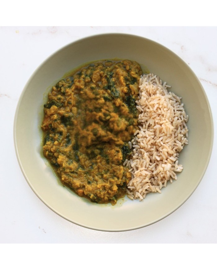 CURRY DE LENTEJAS CON ARROZ INTEGRAL