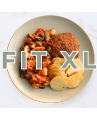 Fit XL - HAMBURGUESA DE ATÚN CON PATATAS Y PISTO